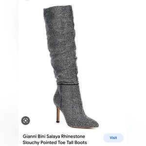Brand New In Box Gianni Bini Salaya Rhinestone Heeled Boot Size 8